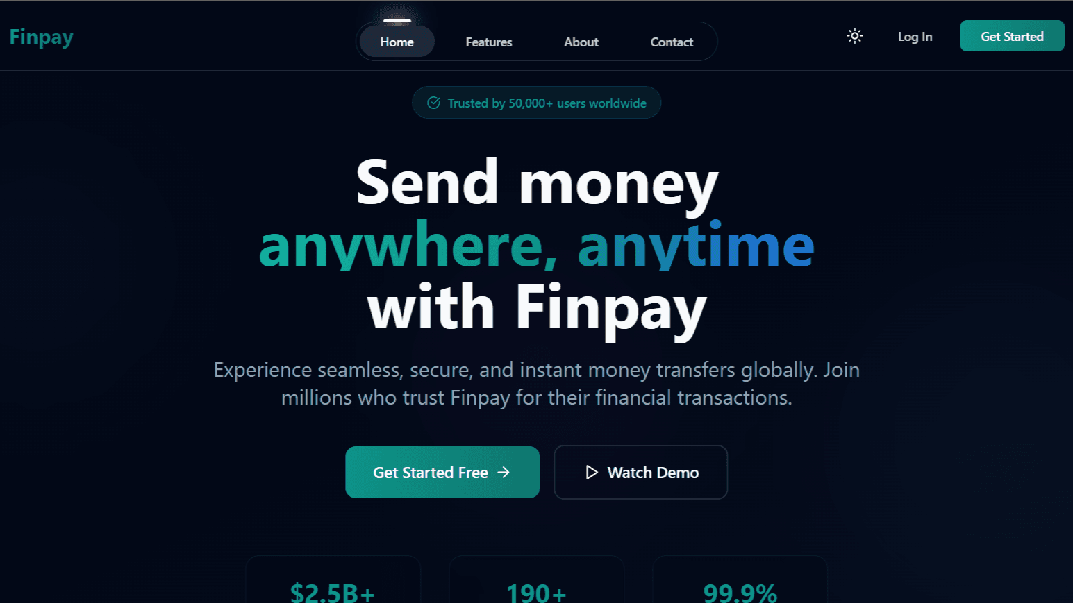 Finpay Landing Page